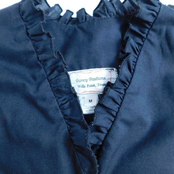 VTG Fancy Fashions Texas Square Dance 2-Pc Dress Skirt Blouse Red Black Ruffles - Picture 6 of 16